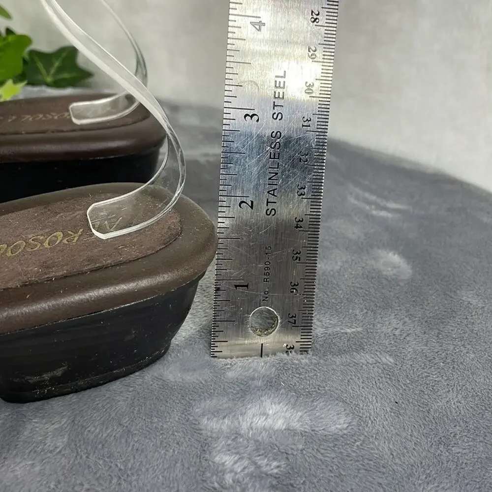 Aerosoles Brown Tan Two Tone Comfort Sandals Flexible Sole Lightweight Summer